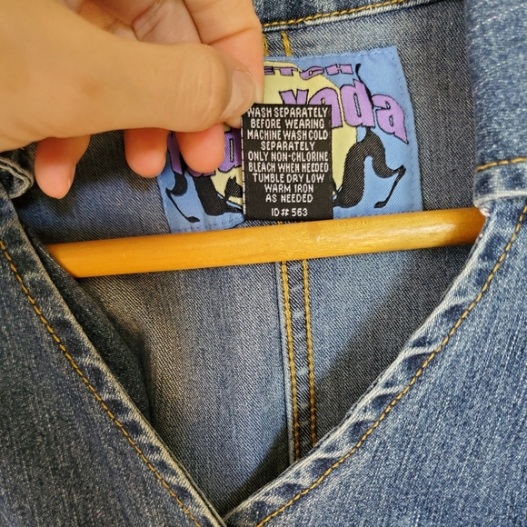 Yada Yada Blue Jean Button One Piece Juniors Small - Picture 8 of 9